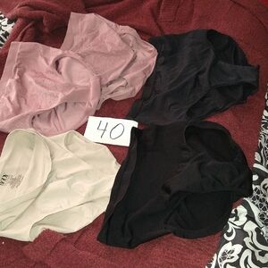 Women's Assorted Panties - Black, Pink, Cream, Size 1X, Body Illusions